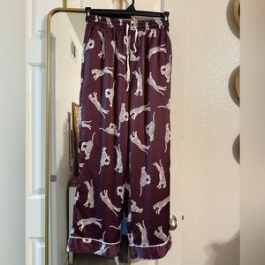 Hello Mello Satin Leopard Print Lounge Pants